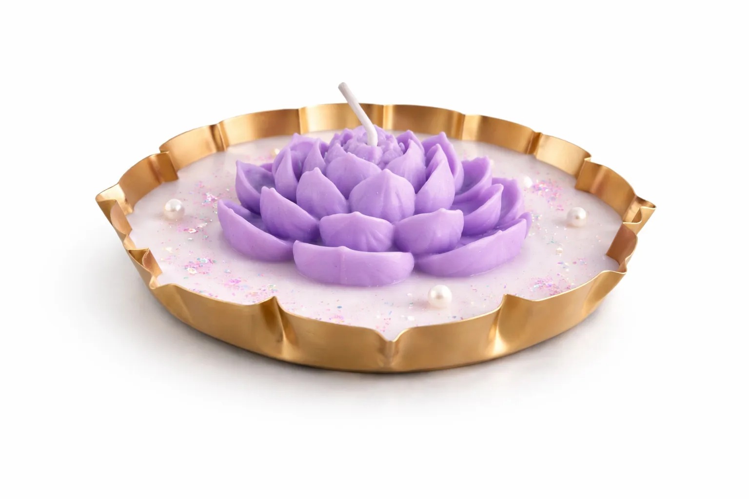 Lotus Bloom Urli Candle - Lavender