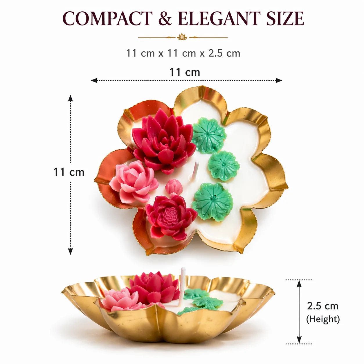 Floral Lotus Urli Candle