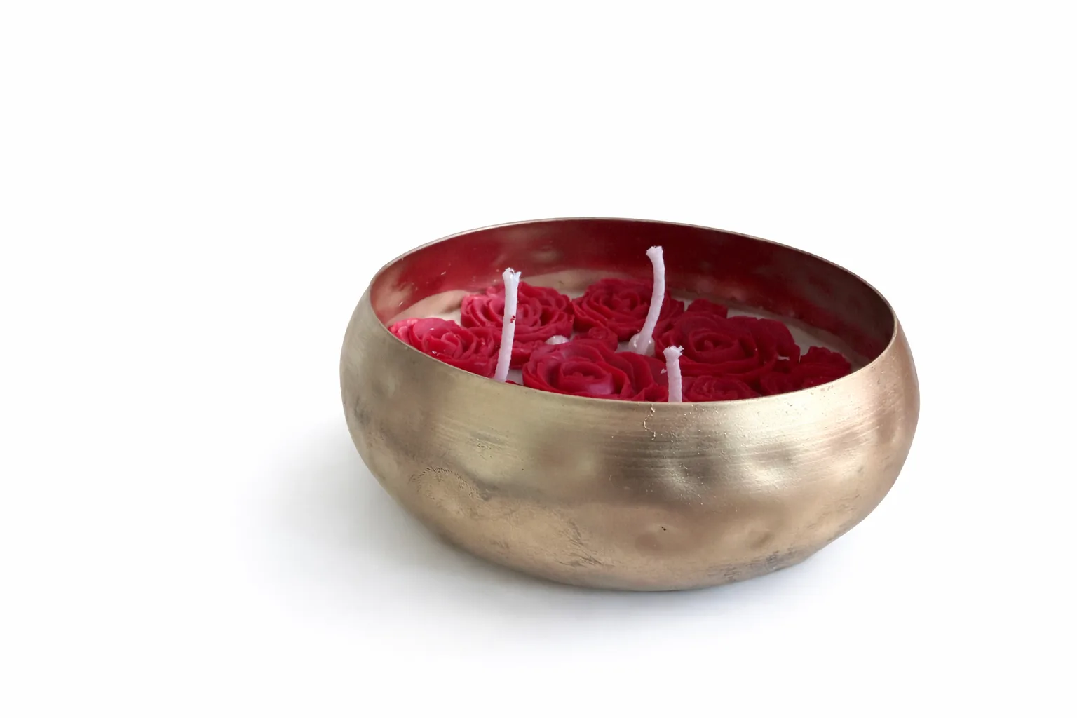 Luxury Rose Urli Candle Bowl (10 cm)