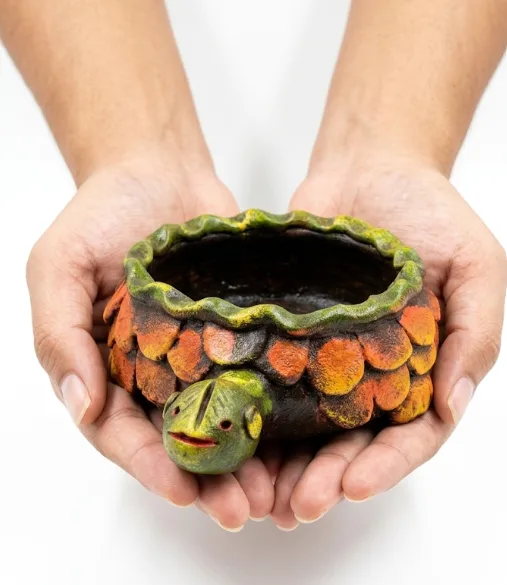 Handcrafted Terracotta Turtle Planter Pot