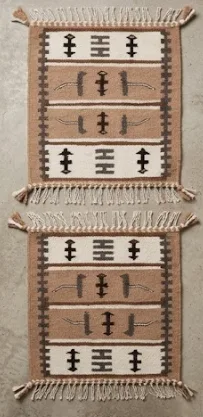 Handwoven Tribal Pattern Accent Rug