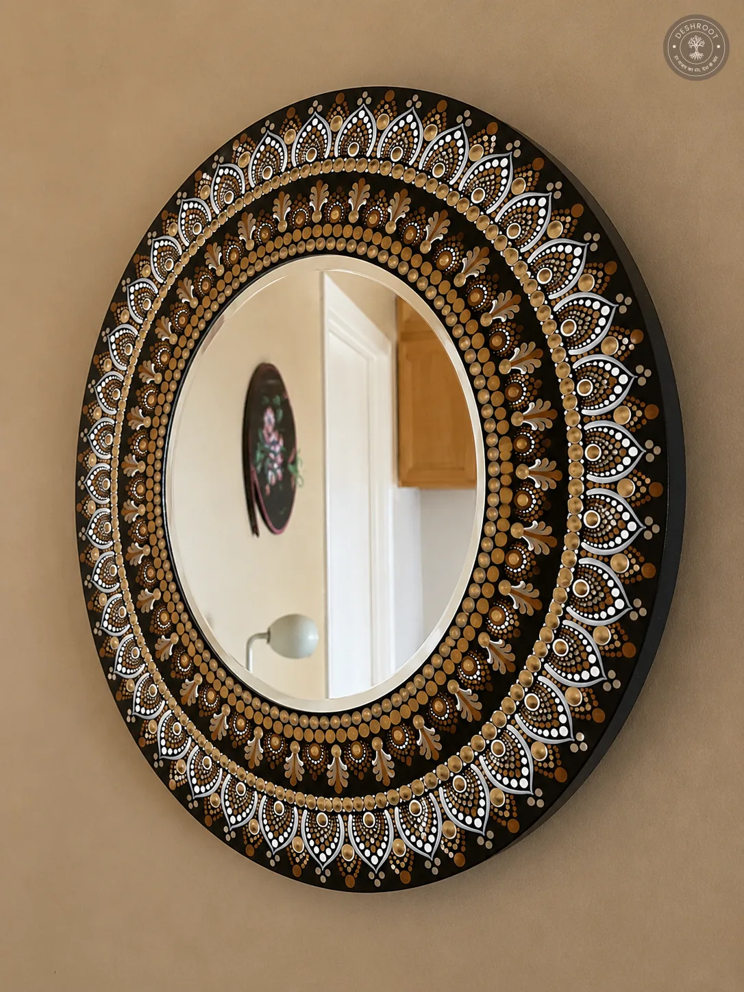 Handcrafted Mandala Art Decorative Wall Mirror