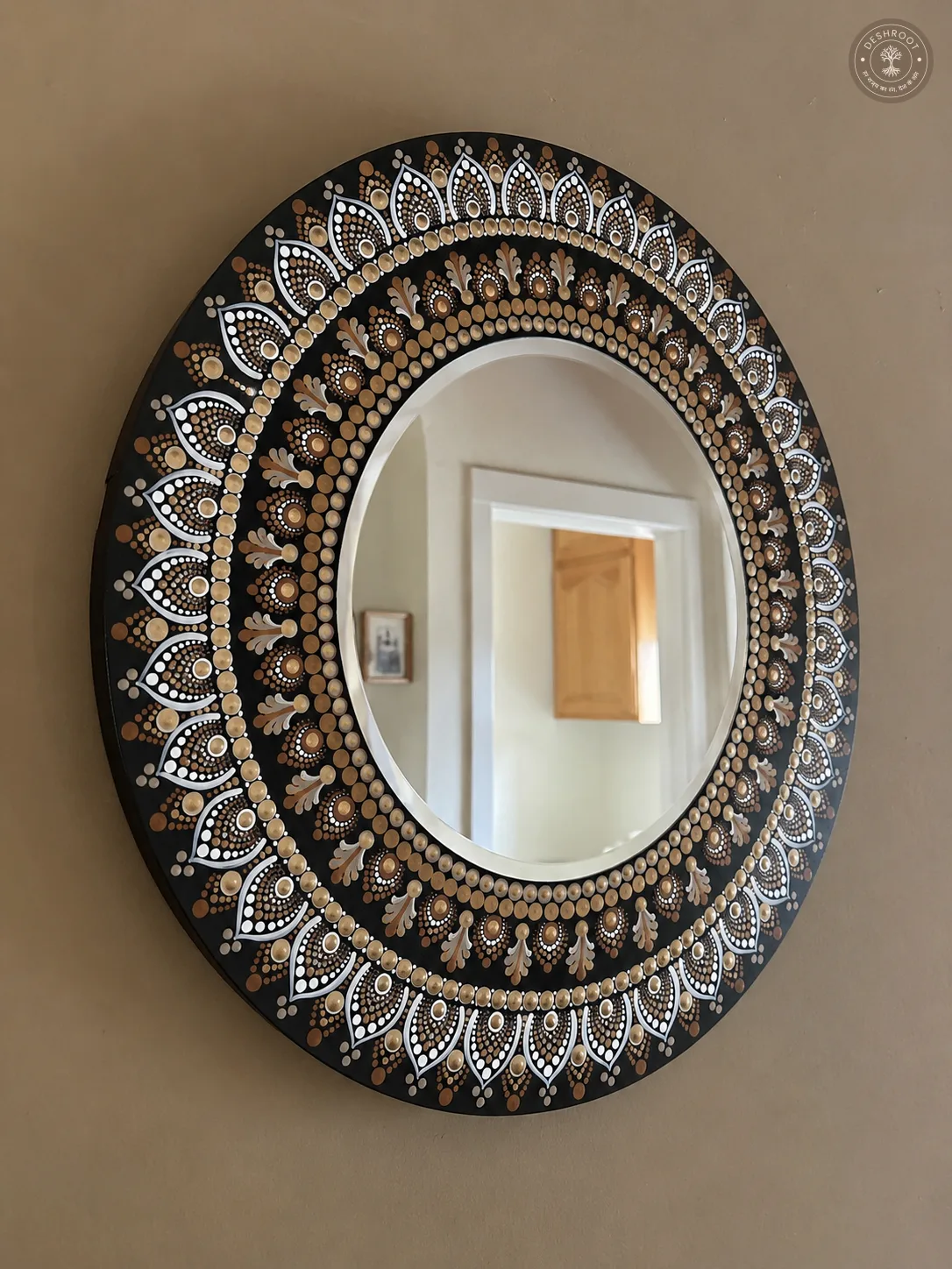 Handcrafted Mandala Art Decorative Wall Mirror