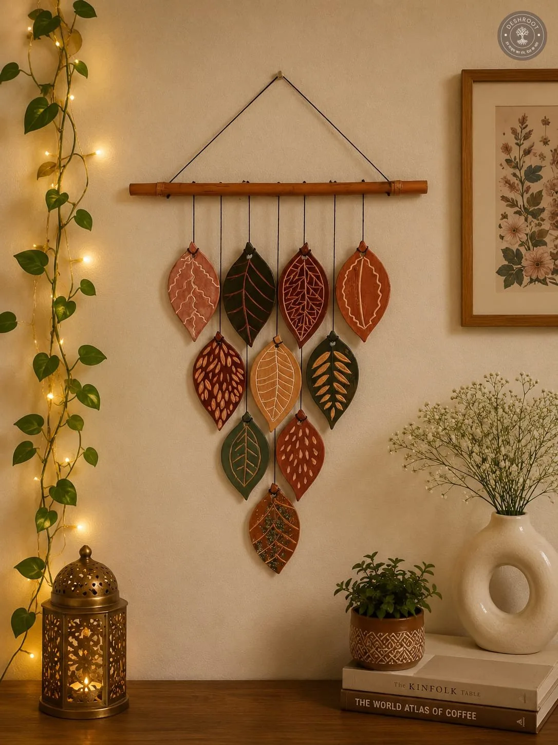 Handcrafted Wooden Leaf Wall Hanging – Nature Inspired Home Decor
