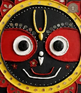 Lord Jagannath Handcrafted Circular Wall Art