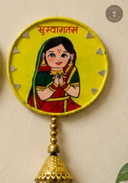 Traditional Welcome Couple Wall Hanging with Bell