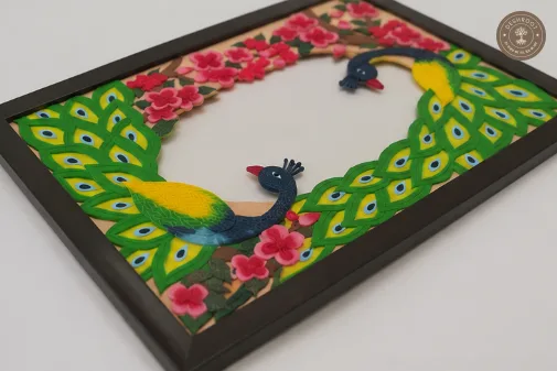 Handcrafted Peacock Decorative Wall Mirror