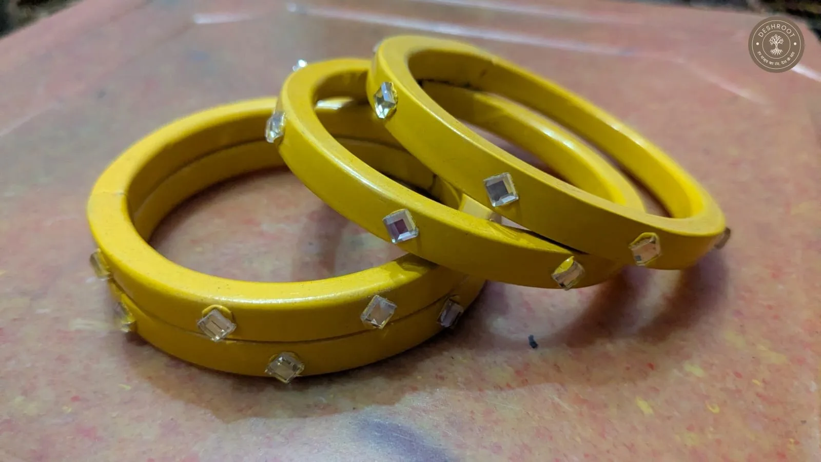 Sunshine Spark Wooden Bangles Set