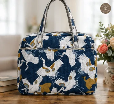 Blue Crane Quilted Laptop Bag