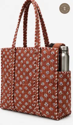 Brown Floral Printed Multipurpose Shoulder Bag for Women