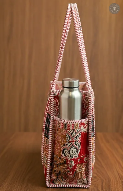 Red Ethnic Printed Multipurpose Shoulder Bag for Women