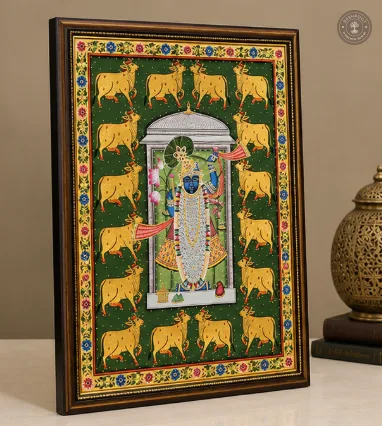 Shrinathji Pichwai Cow Motif Painting