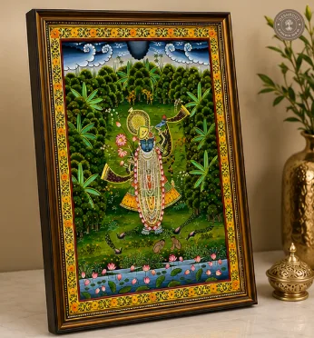 Shrinathji Pichwai Garden Painting