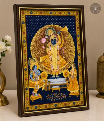 Shrinathji Pichwai Painting with Radha Krishna
