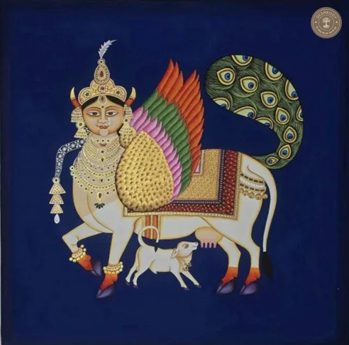 Kamadhenu Divine Cow Painting