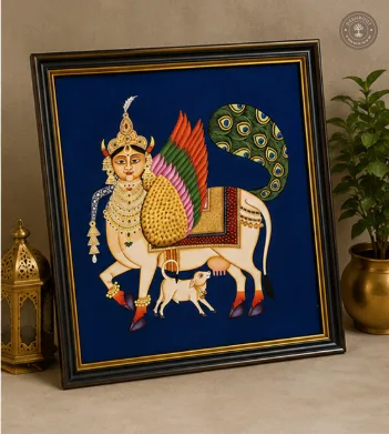 Kamadhenu Divine Cow Painting