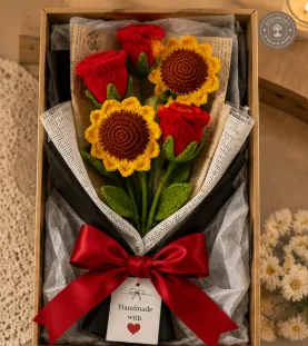 Handmade Crochet Flower Bouquet