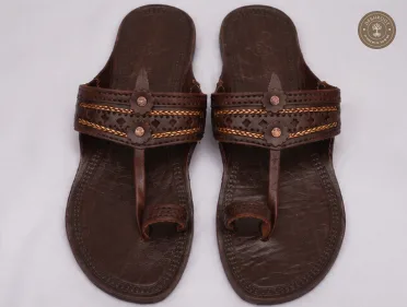 Original Kolhapuri Ladies Colour Leather Chappal