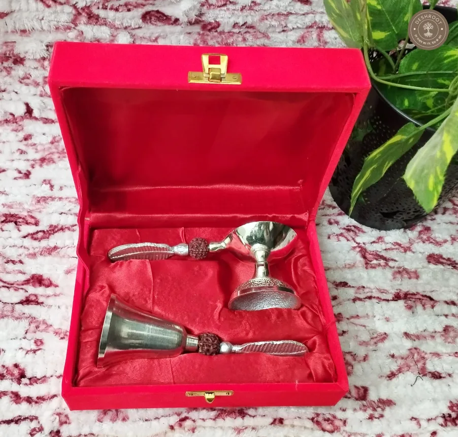 Premium Silver Plated Pooja Gift Set