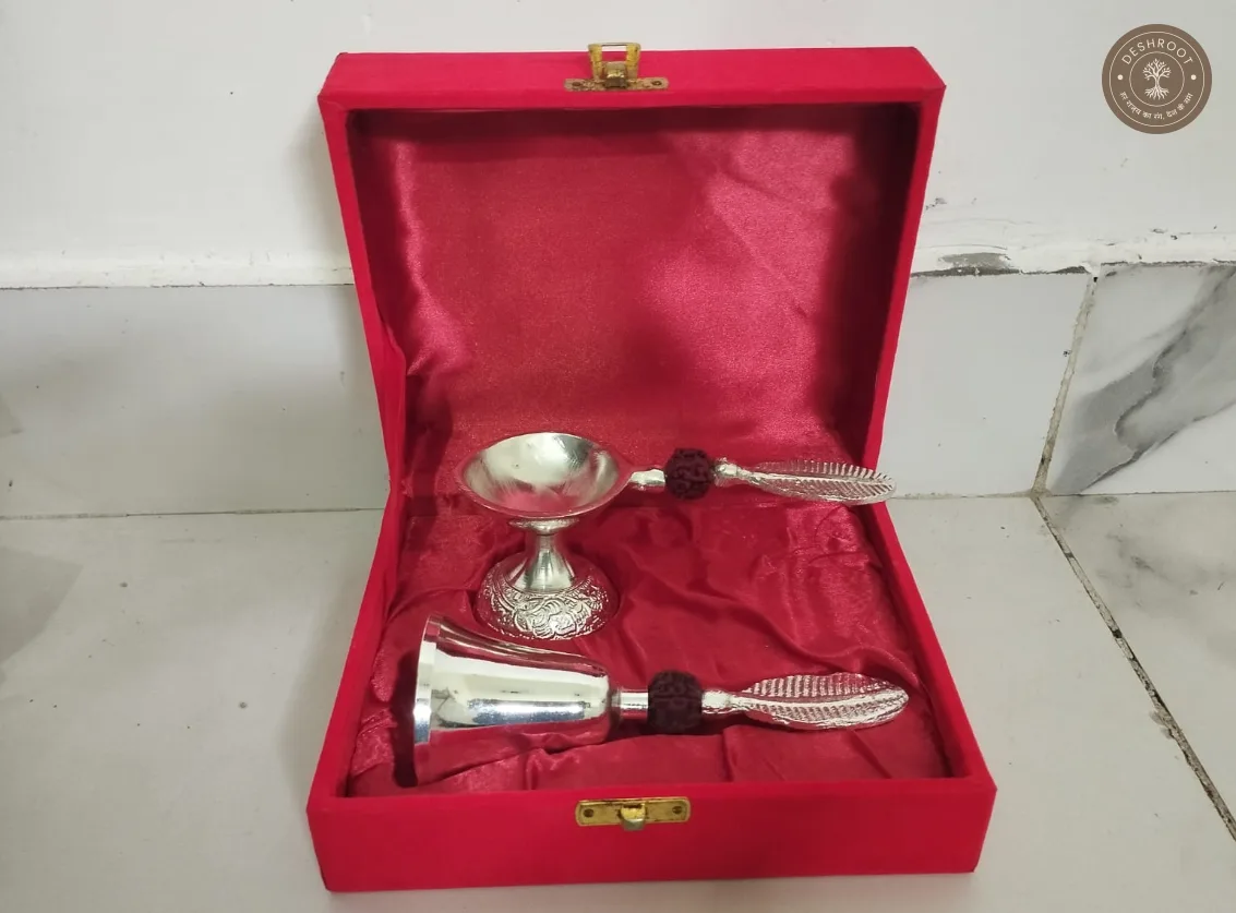 Premium Silver Plated Pooja Gift Set