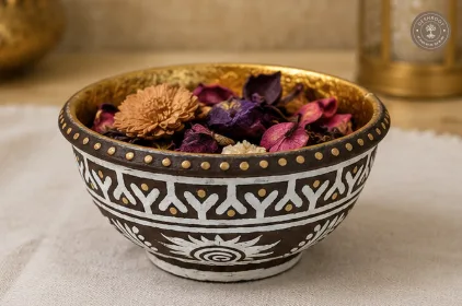 Handcrafted Paper Mache Decorative Bowl