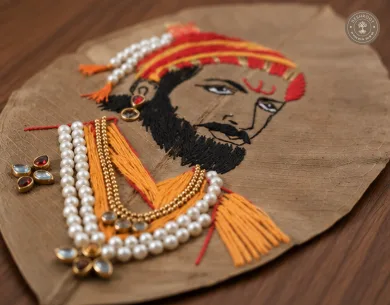 Handcrafted Chhatrapati Shivaji Maharaj Leaf Art