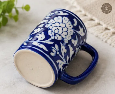 Handcrafted Jaipur Blue Pottery Ceramic Coffee Mug