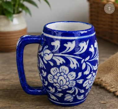 Handcrafted Jaipur Blue Pottery Ceramic Mug