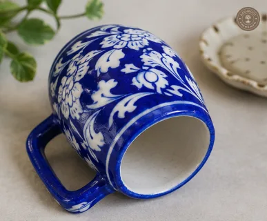 Handcrafted Jaipur Blue Pottery Ceramic Mug