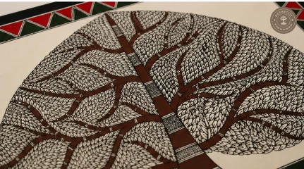 Handmade Madhubani Tree of Life Painting