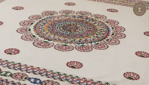 Hand-Painted Madhubani Cotton Bedsheet Set