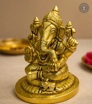 Handcrafted Brass Lord Ganesha Idol