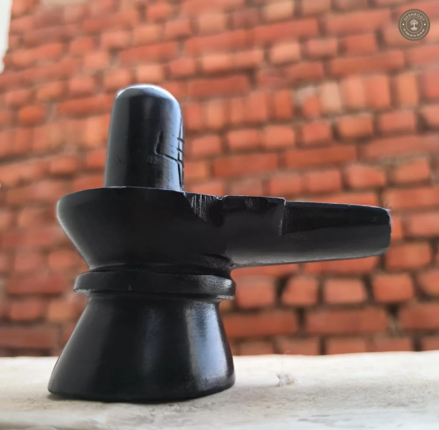 Handcrafted Black Marble Shiva Lingam with Yoni Base