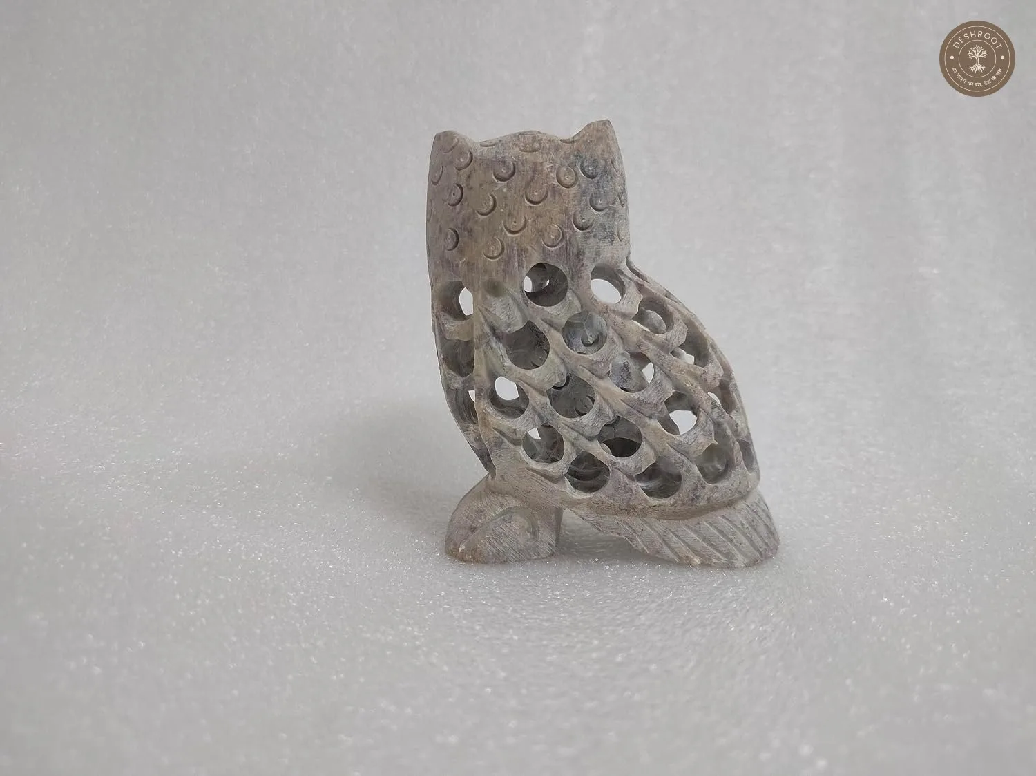 Handcrafted White Marble Owl Showpiece