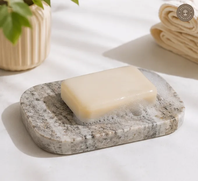 Artisan Agra Marble Craft Natural Marble Soap Dish Tray