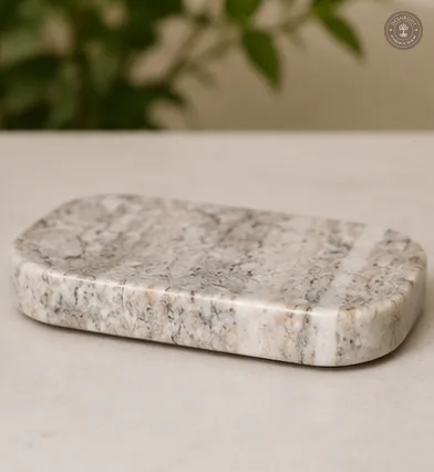 Artisan Agra Marble Craft Natural Marble Soap Dish Tray