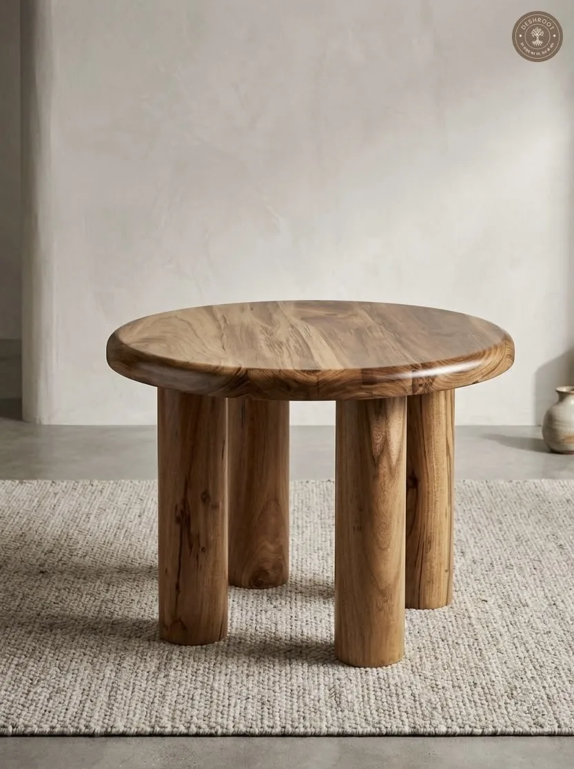 Terra Round Wooden Accent Table