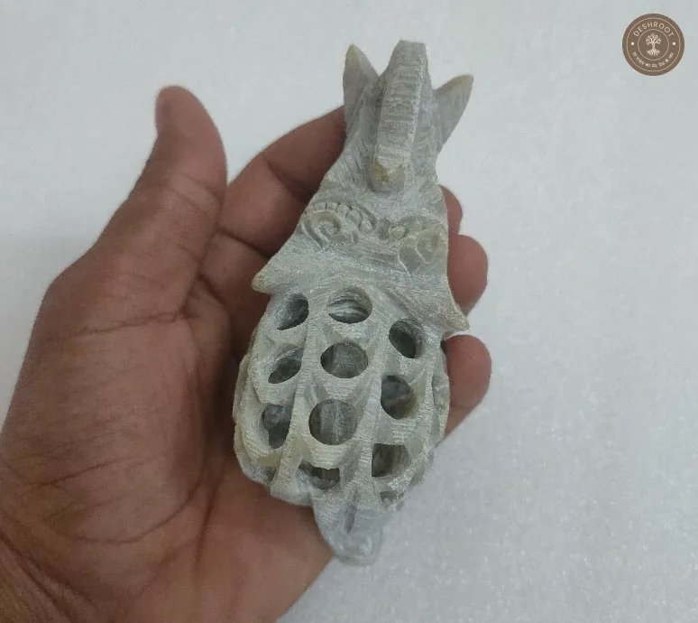 Handcrafted White Marble Elephant Showpiece