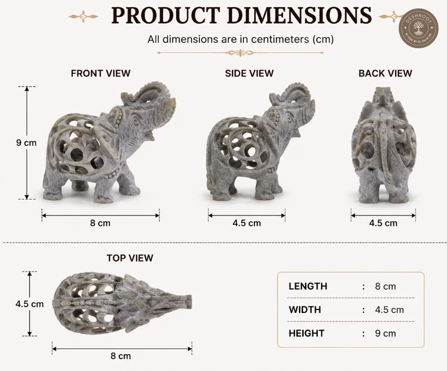 Handcrafted White Marble Elephant Showpiece