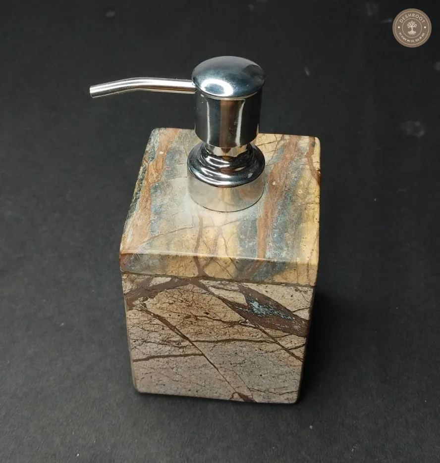 Premium Brown Marble Soap Dispenser