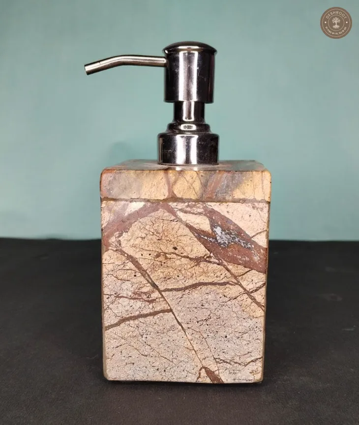 Premium Brown Marble Soap Dispenser