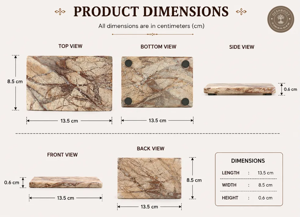 Natural Makrana Marble Stoneware Soap Dish Bathing Accessories Holder