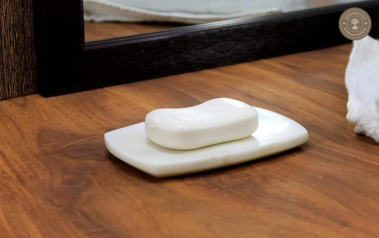 Premium Makrana Marble Curved Soap Dish