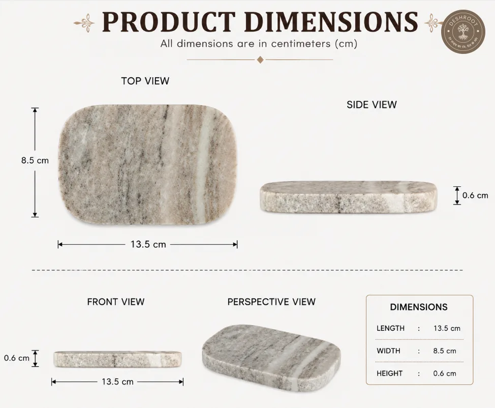 Artisan Agra Marble Craft Natural Marble Soap Dish Tray