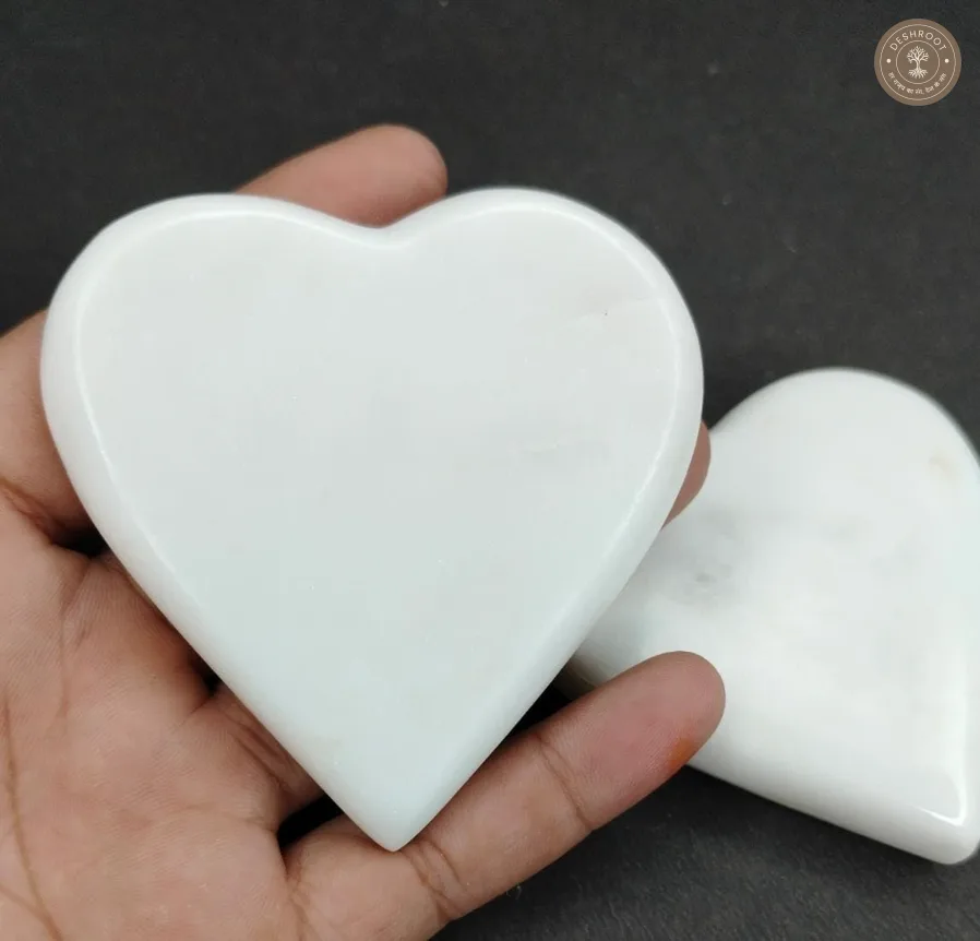 Agra Marble Inlay Saar Marka Marble Heart Paper Weight Set