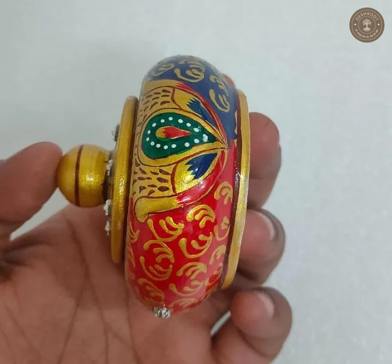 Marble Inlay Agra Handcrafted White Marble Sindoor Dani
