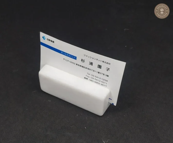 Handcrafted Agra Natural White Marble Business Card Holder