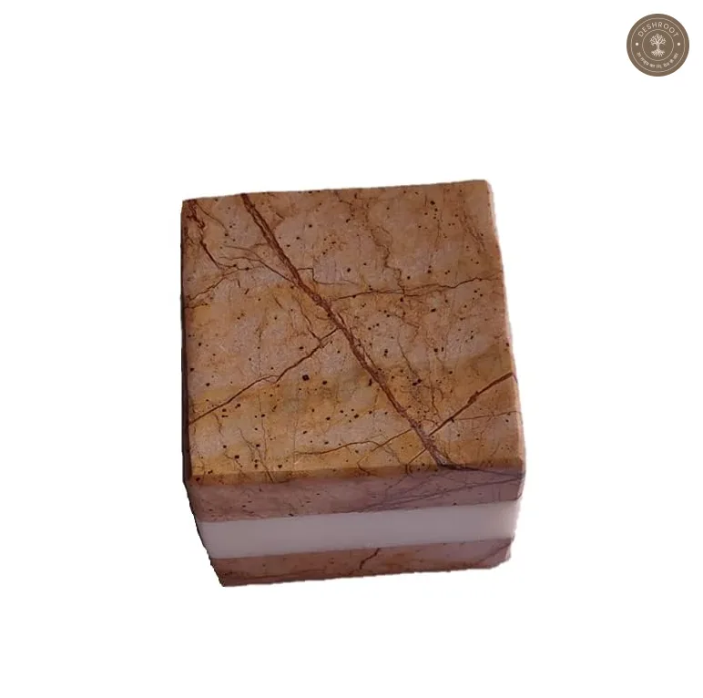 Handmade Agra Brown Marble Geometric Paper Weight (Set of 2)