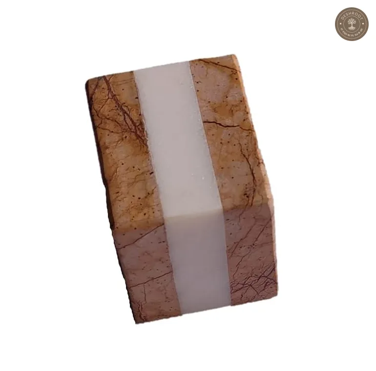 Handmade Agra Brown Marble Geometric Paper Weight (Set of 2)