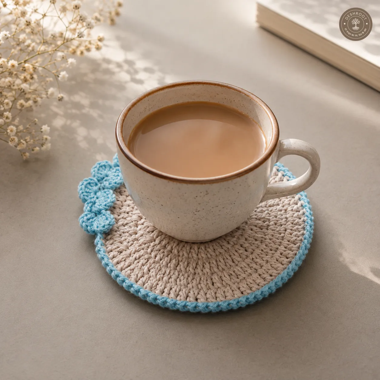 Handcrafted Crochet Floral Tea Coaster